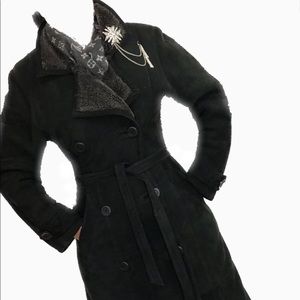 Rebecca Moses Shearling Milan Italy Long Coat Gift